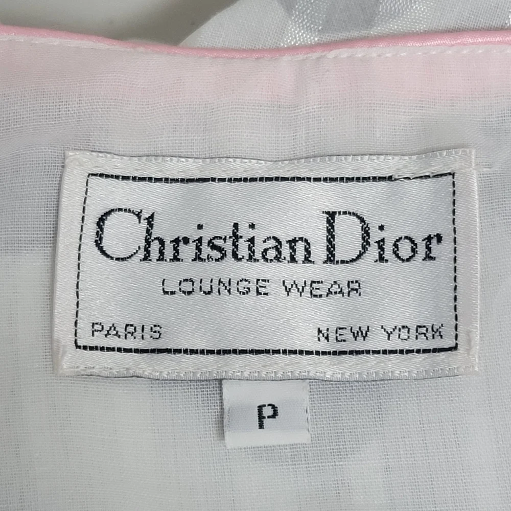Vintage Christian Dior Lounge Wear Polka Dot Babydoll Dressing Gown.